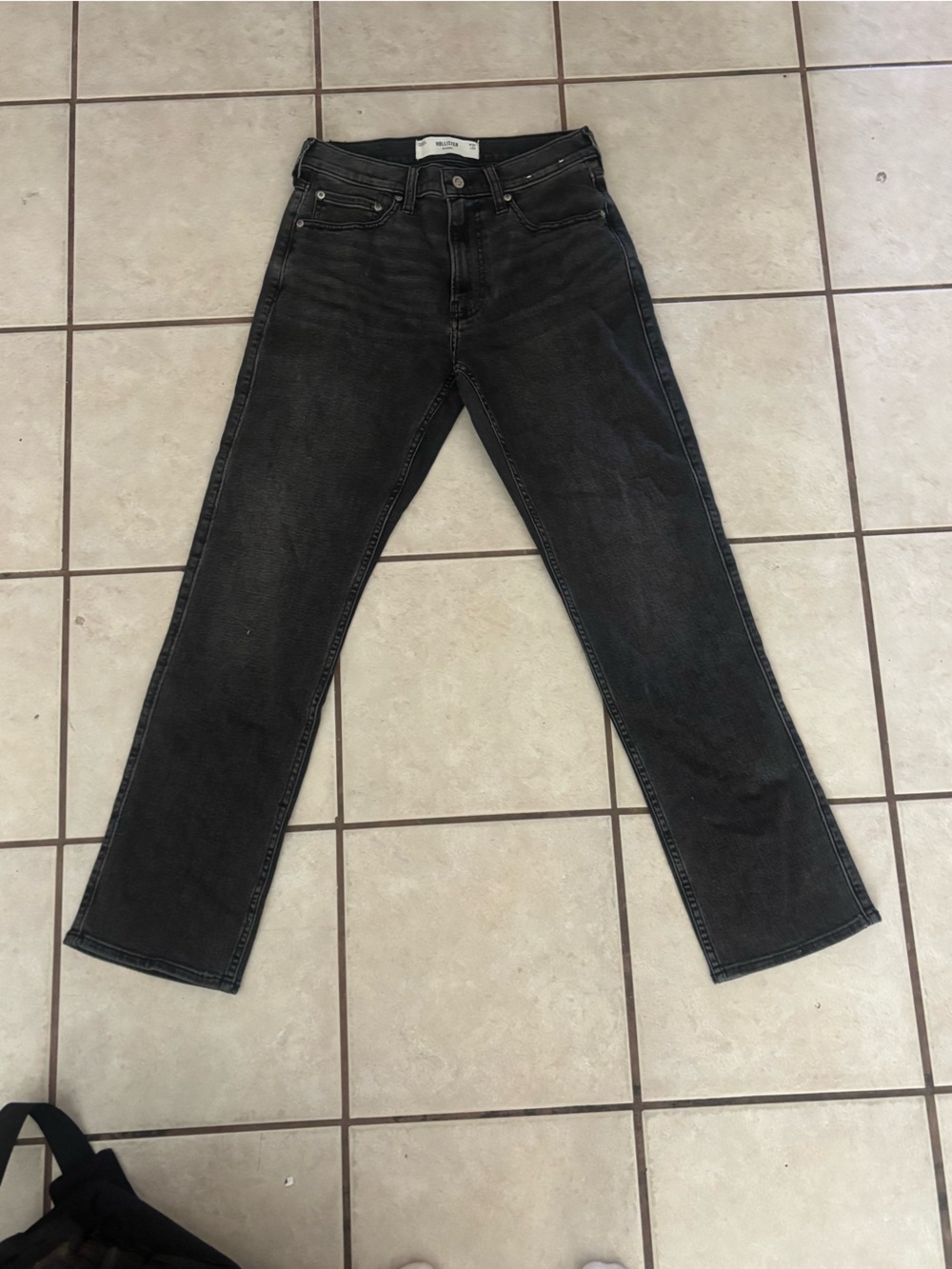 Hollister Straight Jeans Black Waist 29 Length 32